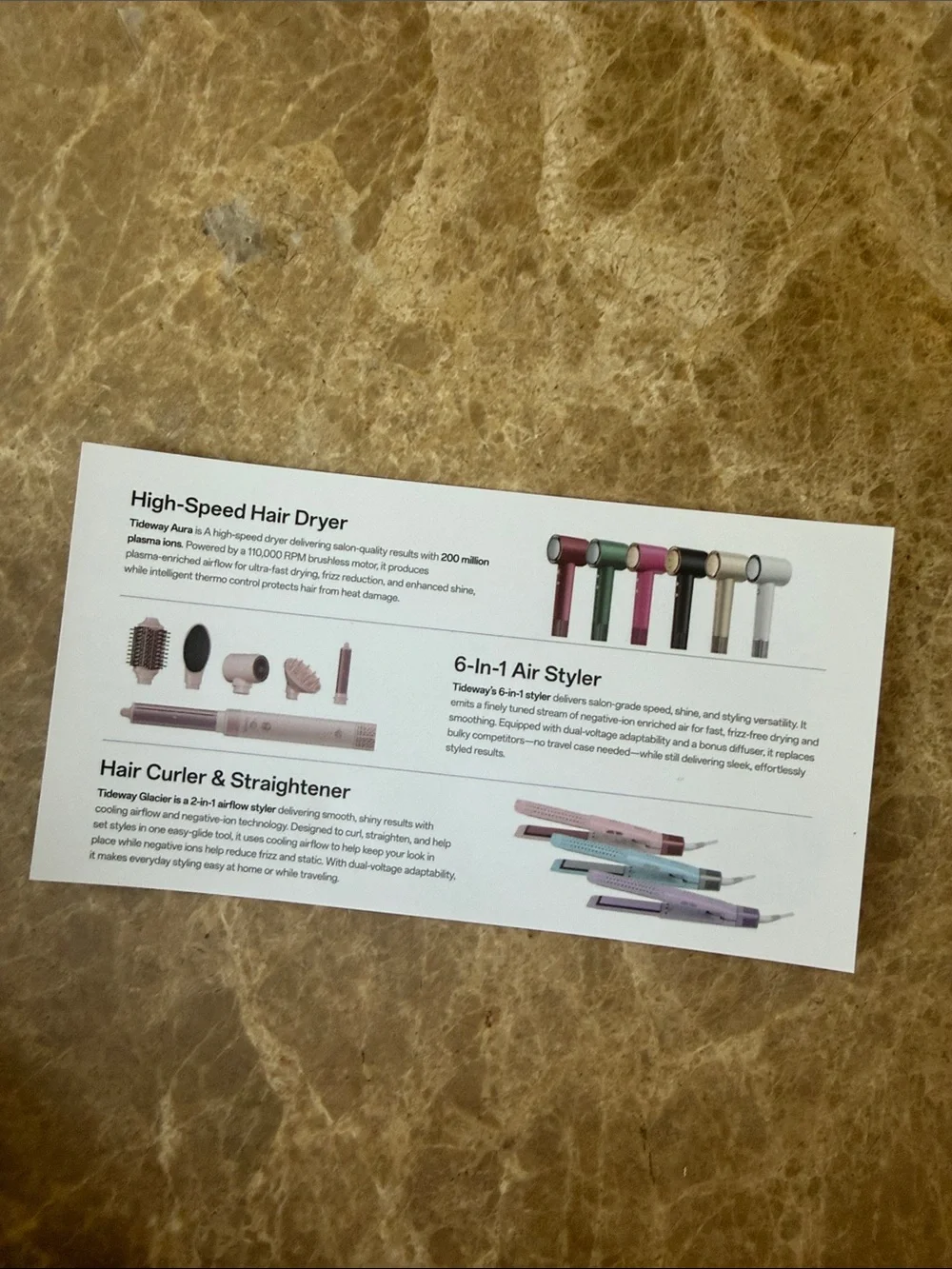 NEW Open Box Tideway Glacier  3-in-1 Hair Straightener & Curling Iron | Purple
